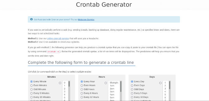 Crontab Generator