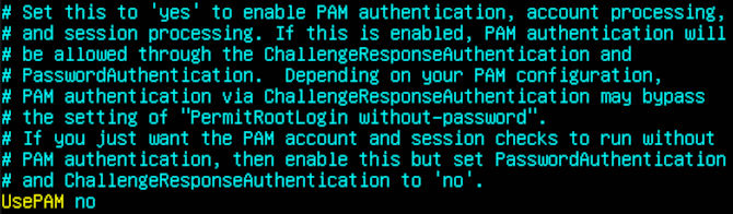 SSH Use PAM
