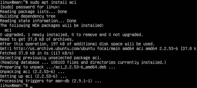 Install ACL in Linux