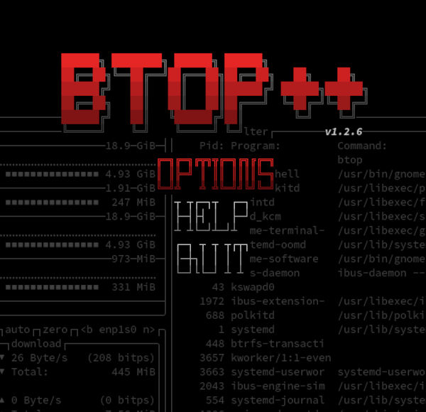 btop menu