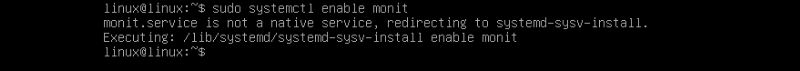systemctl enable monit