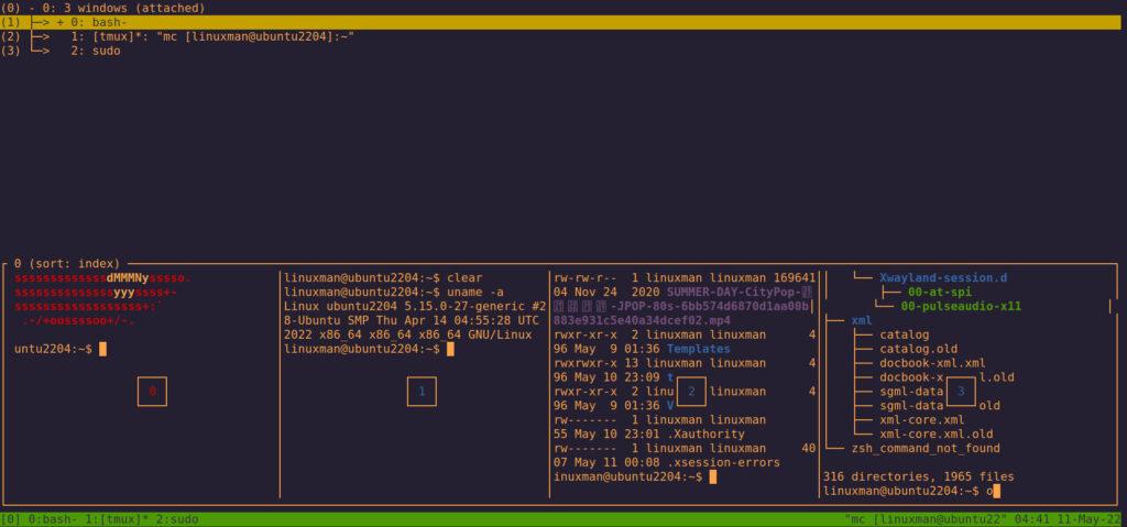 tmux can list all the windows attached or otherwise and provide an easy way to see whats going on in each window 