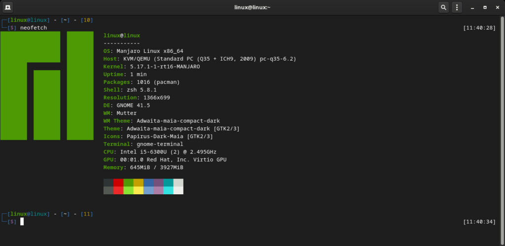 neofetch kernel update check in manjaro