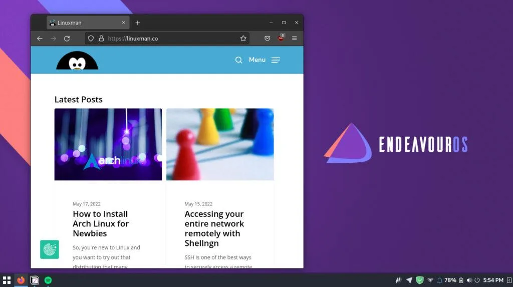 endeavouros-firefox