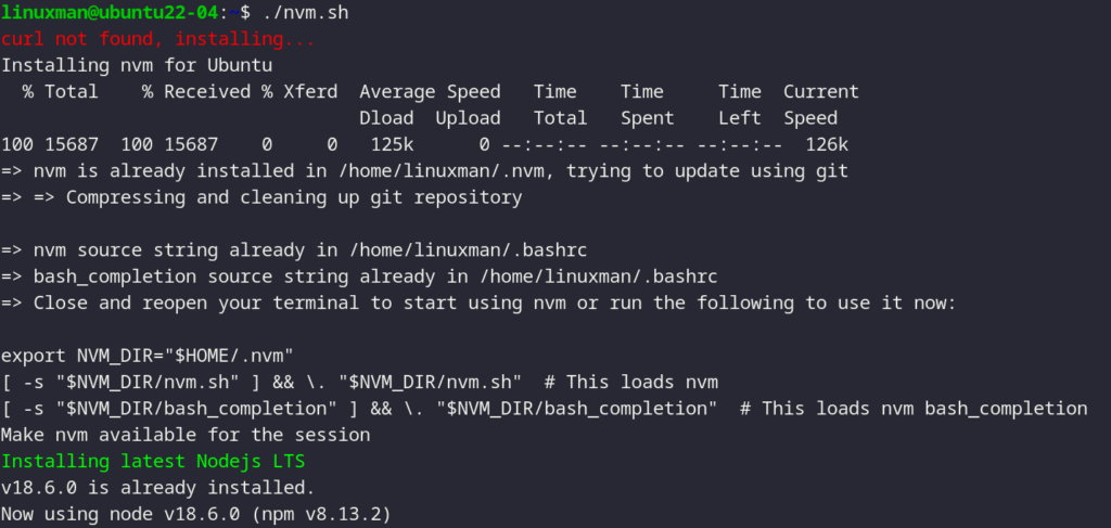 Running an example bash/shell script with colors in Linux