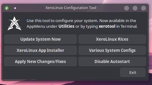 Xero Linux Configuration tool
