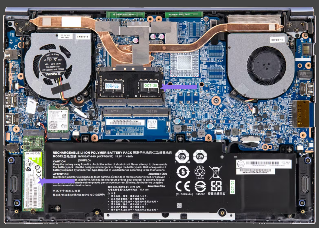 System76 laptop internals